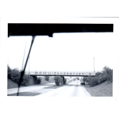 BERU-Zündkerzen Bridge Sign on Autobahn Postwar Germany c1954 Army Photo AF1-AP2