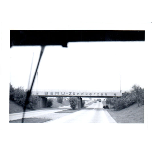 BERU-Zündkerzen Bridge Sign on Autobahn Postwar Germany c1954 Army Photo AF1-AP2