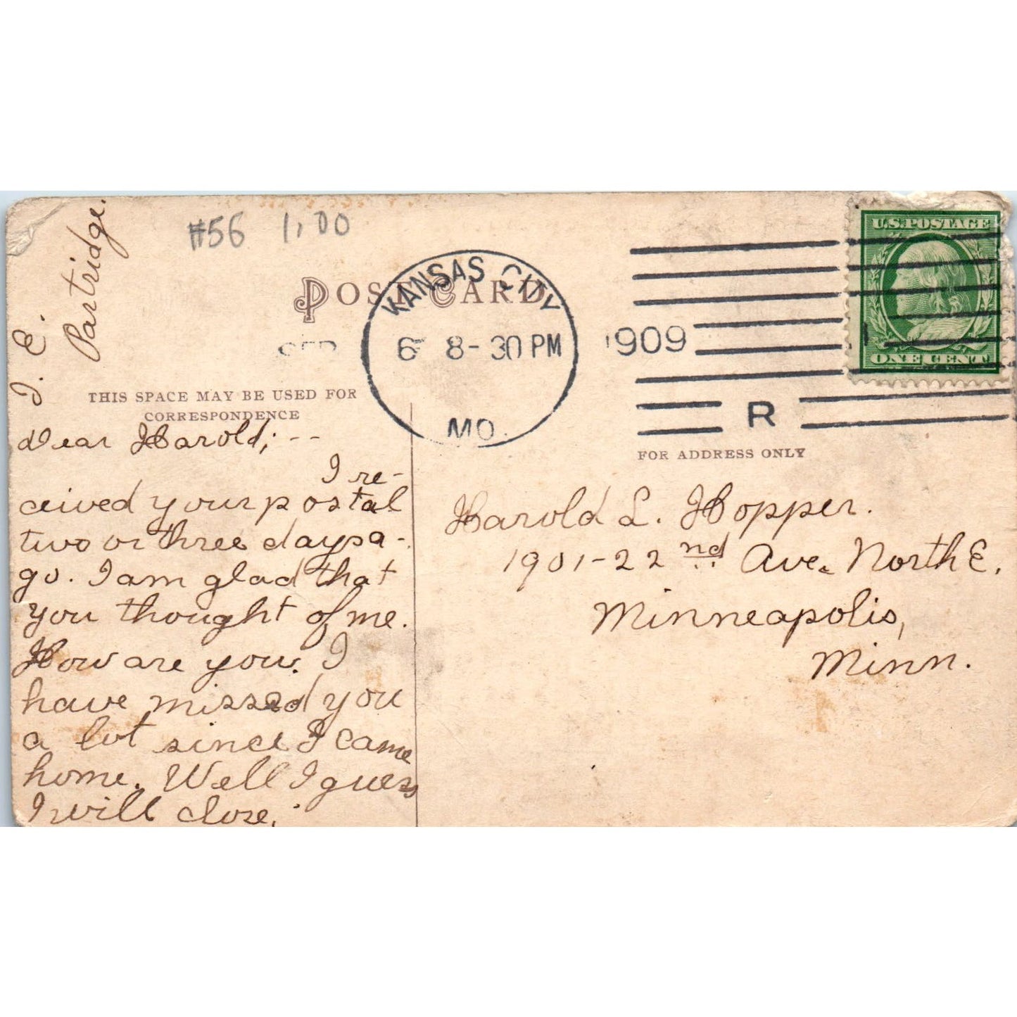 1909 Long Commerce & Searritt Buildings Kansas City MO Vintage Postcard PD1