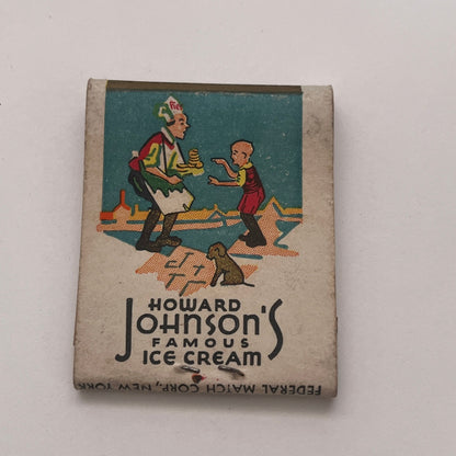 Howard Johnson's Famous Ice Cream Vintage Matchbook Cover TB8-MB2-4