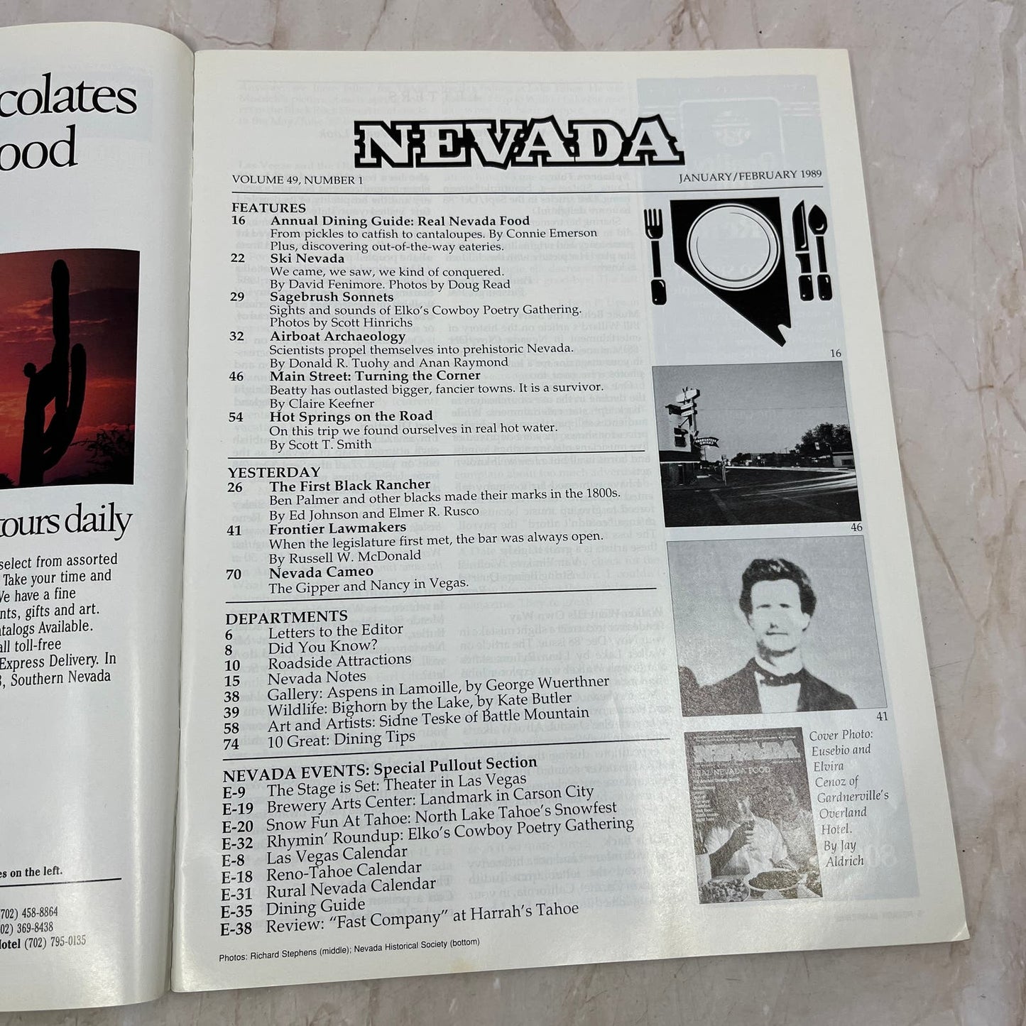 1989 Feb Nevada Magazine - Real Nevada Food Dining Guide M19