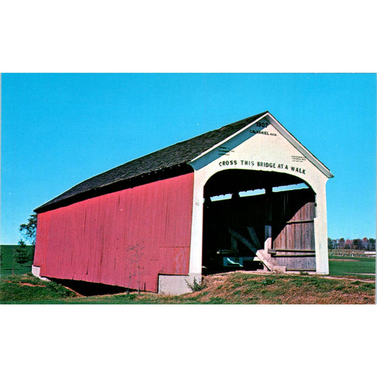 Parke County #13 Catlin Bridge Sunderland Creek Rockville IN Bridge Postcard PC2