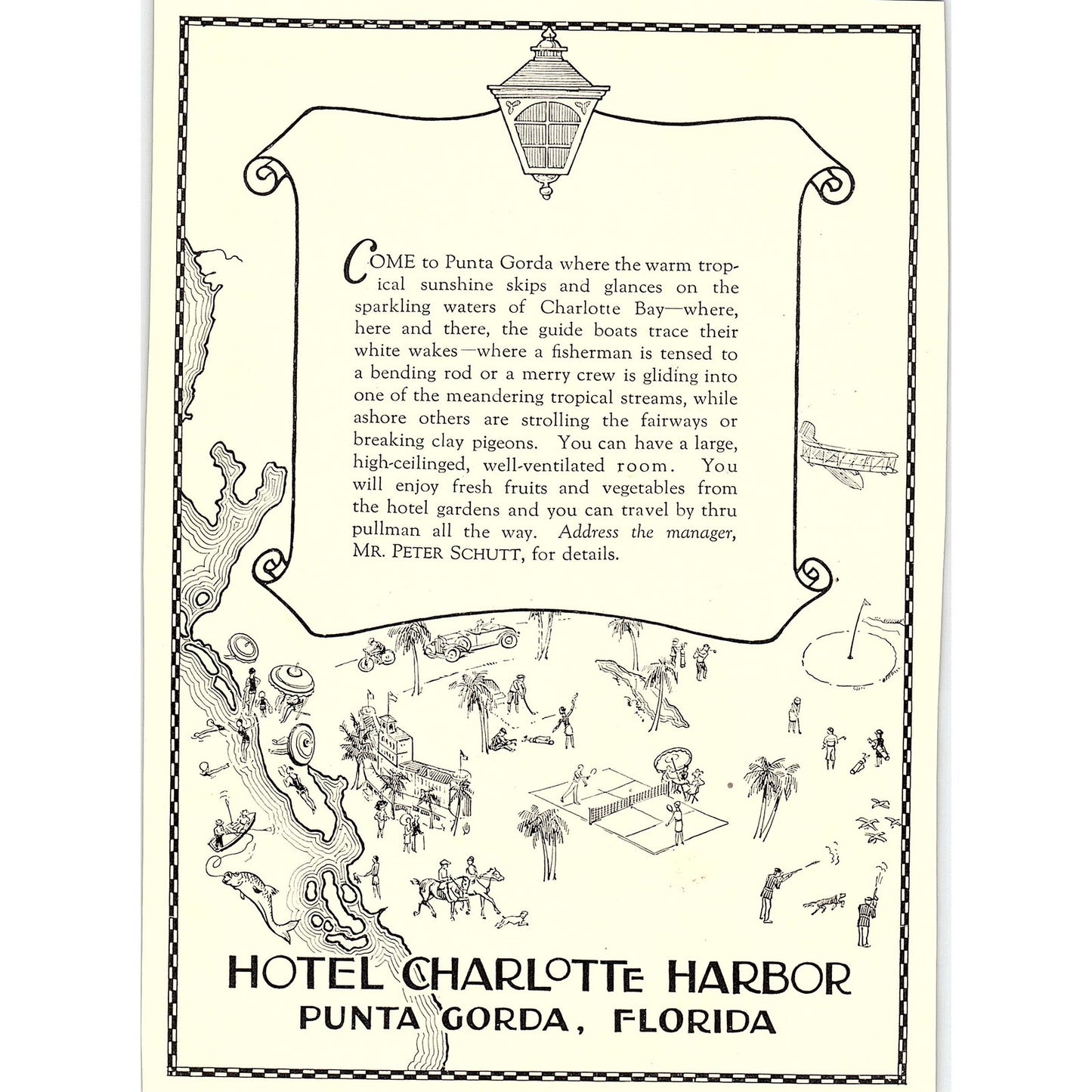Hotel Charlotte Harbor Punta Gorda Florida Peter Schutt 1926 Ad AG3-7