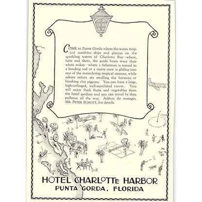 Hotel Charlotte Harbor Punta Gorda Florida Peter Schutt 1926 Ad AG3-7