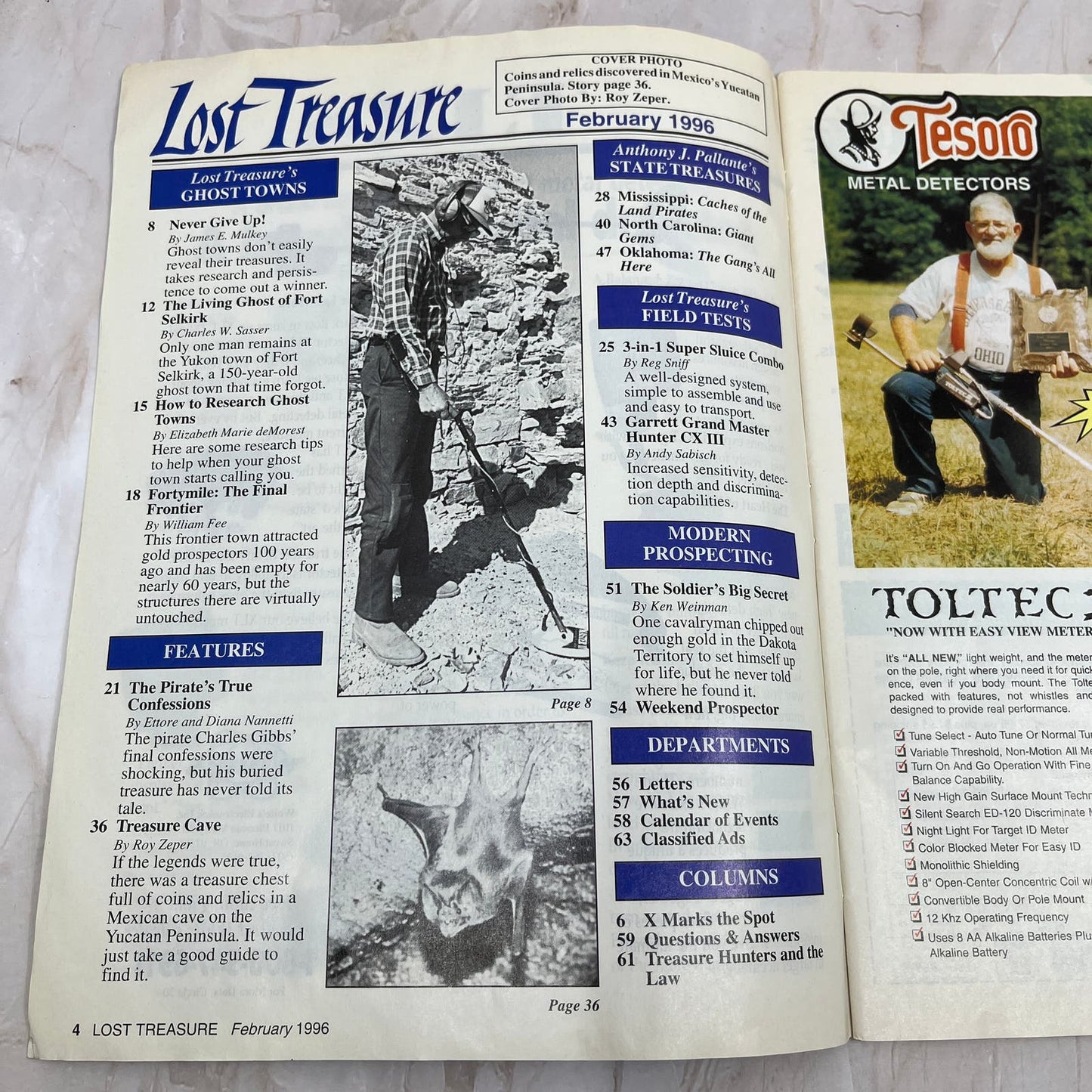 1996 Feb - Lost Treasure Magazine - Treasure Hunting Gold Prospecting M14