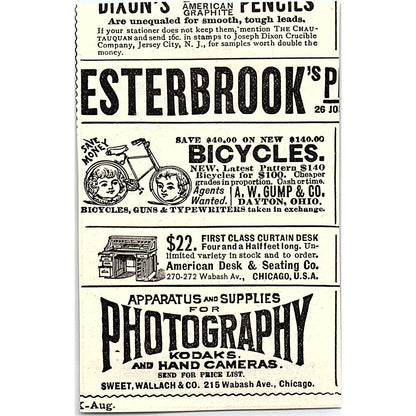 Fat Folks Reduced by Dr. OF Snyder McVicker Theatre Bldg Chicago 1892 Ad AG2-M11