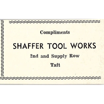Shaffer Tool Works, Taft Heights Liquor, Charles Liquor Taft CA c1965 Ad AF8-S22