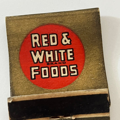 Red & White Brand Foods Vintage Matchbook Cover TB6-MB1-3