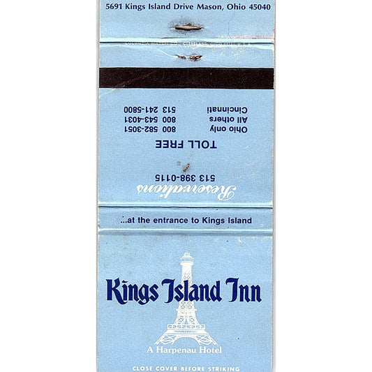 Kings Island Inn Mason Ohio Vintage Matchbook TB6-MB2-12