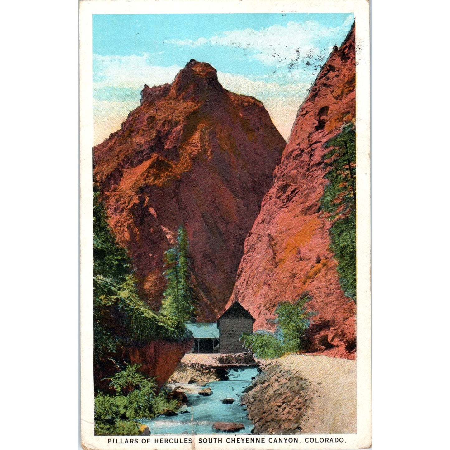Pillars of Hercules South Cheyenne Canyon Colorado Antique Postcard PD8
