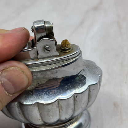 1950s Chrome Scalloped Occupied Japan Table Lighter TL16