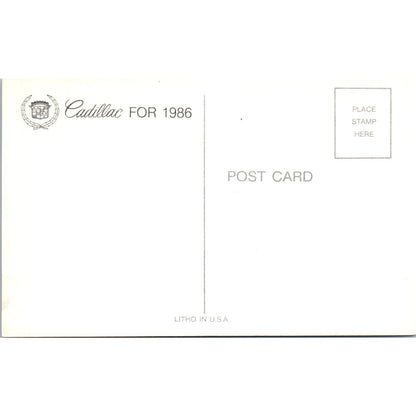 1986 Cadillac Coupe Brown Promo Vintage Postcard PC11