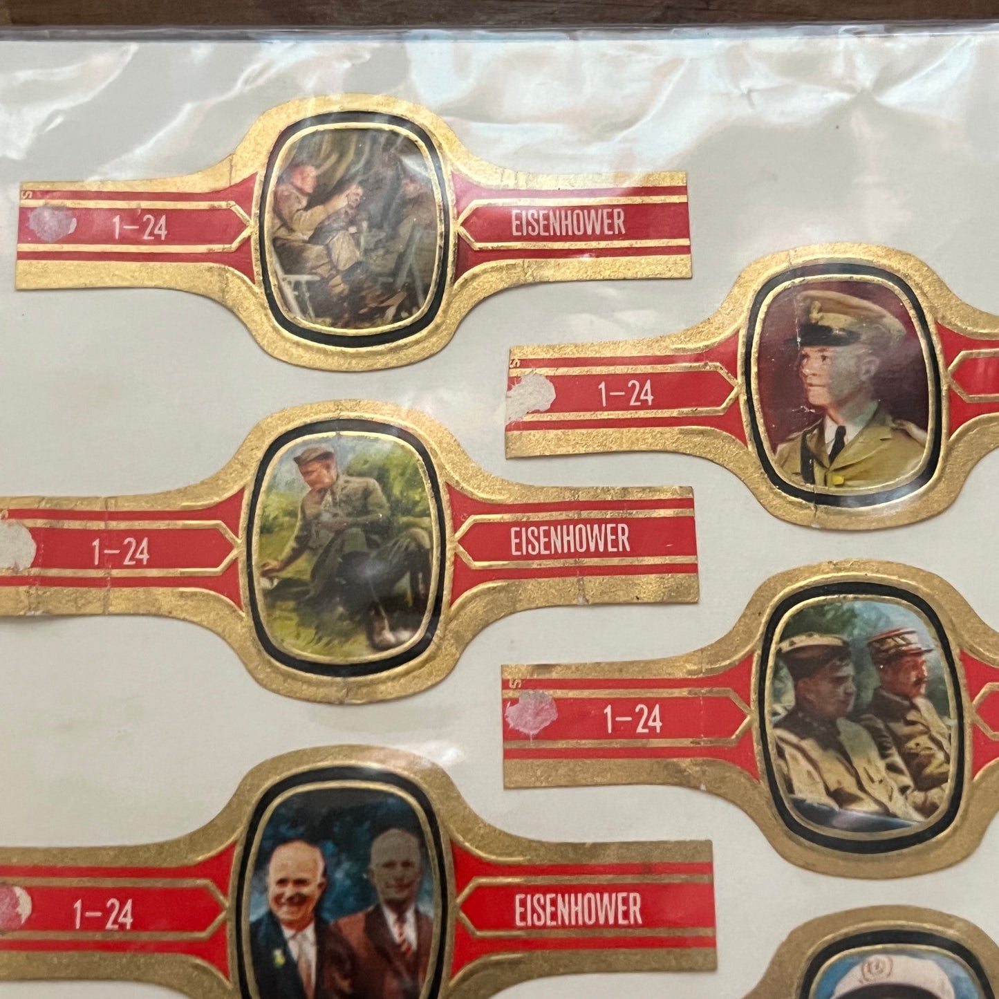 Vintage Set of 10 Dwight Eisenhower Fab Collection Cigar Bands TH2-TB6