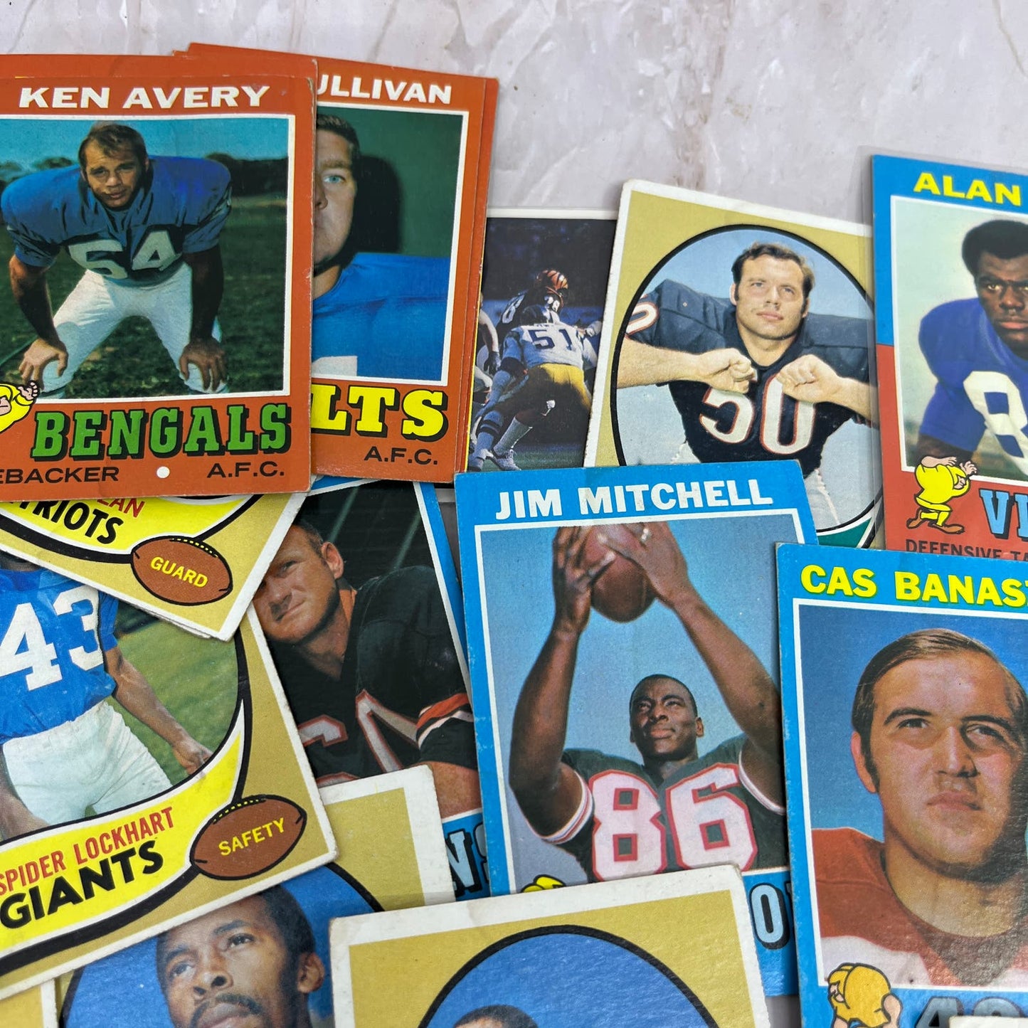 c1970 Collection of Assorted NFL Football Cards TF5