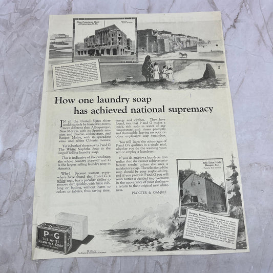 Naptha Soap Town Hall Bangor ME Franciscan Hotel Albuquerque NM 1924 Ad FL6-11