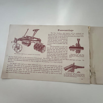 Antique International Harvester IH New Southern Disk Harrow Booklet TG2-OB
