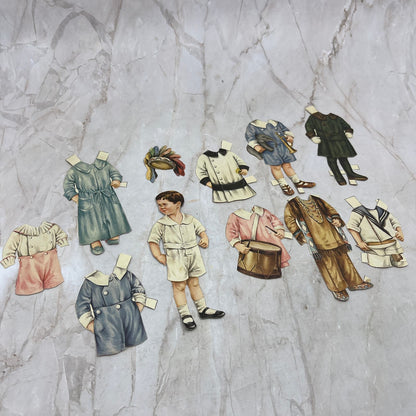 Vintage Paper Doll Set Little Boy With Multiple Outfits TI8-S5