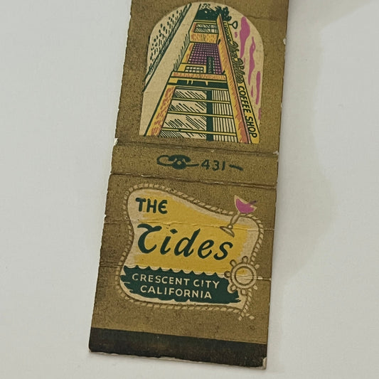 The Tides Restaurant Crescent City CA Vintage Matchbook Cover TB6-MB2-4