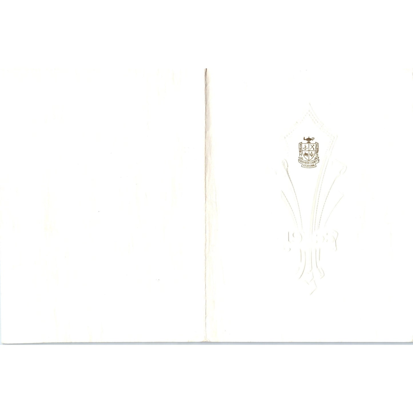 1955 Commencement Invitation Bourbon County Vocational High School AD8-R2