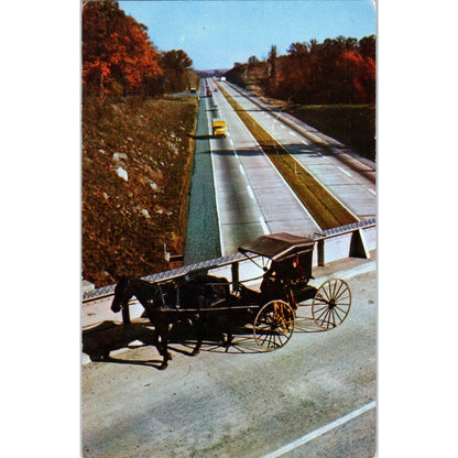 PA Turnpike Amish Lancaster County Pennsylvania Dutch Country Postcard PD7