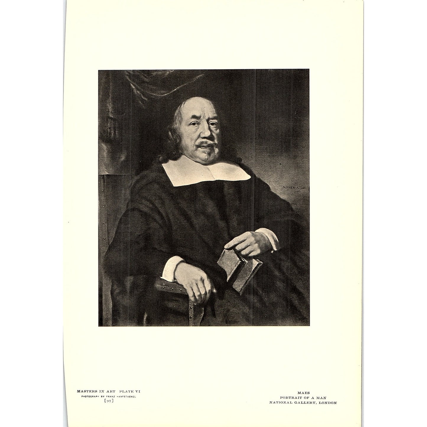 Portrait of a Man - Maes - 1908 Litho Art Print AF5-5
