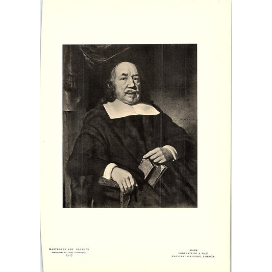 Portrait of a Man - Maes - 1908 Litho Art Print AF5-5