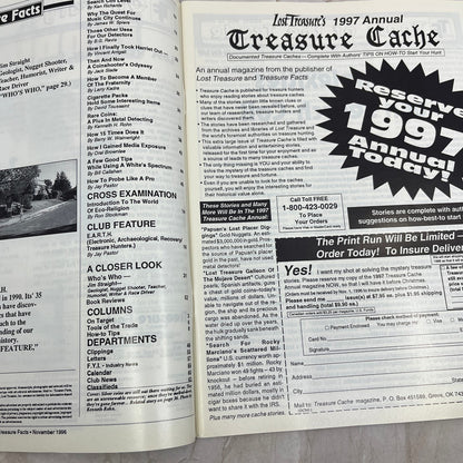 1996 Nov - Treasure Facts Magazine - Treasure Hunting Gold Metal Detecting M17