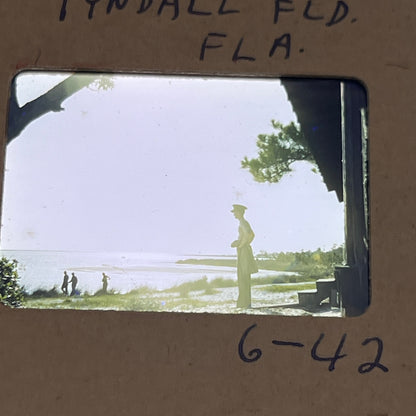 WWII 1942 - 12 Slides of Soldier at Tyndall Field, Panama City FL TB8-SL1