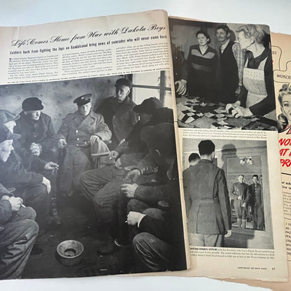 Dakota Boys Home From War 164th Infantry 3 Pages 1940s WWII Era Article V30-1