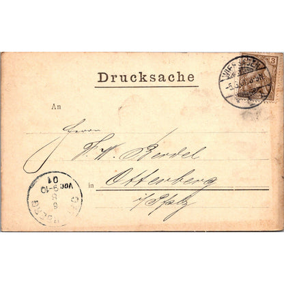 J.M. Baum Wiesbaden-Diez Otterburg 1901 German Reich Postcard P5-11