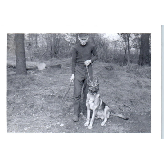 German Shepherd Dog Trainer Postwar Europe c1954 Army Photo AF1-AP3