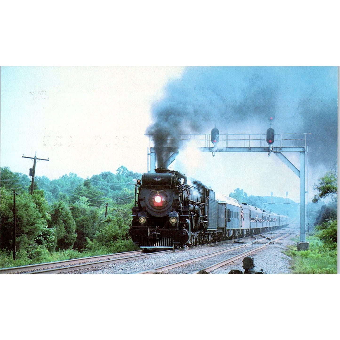 N & W Steam Powered Locomotive No.600, 1203, 2123 Vintage Postcard PC17