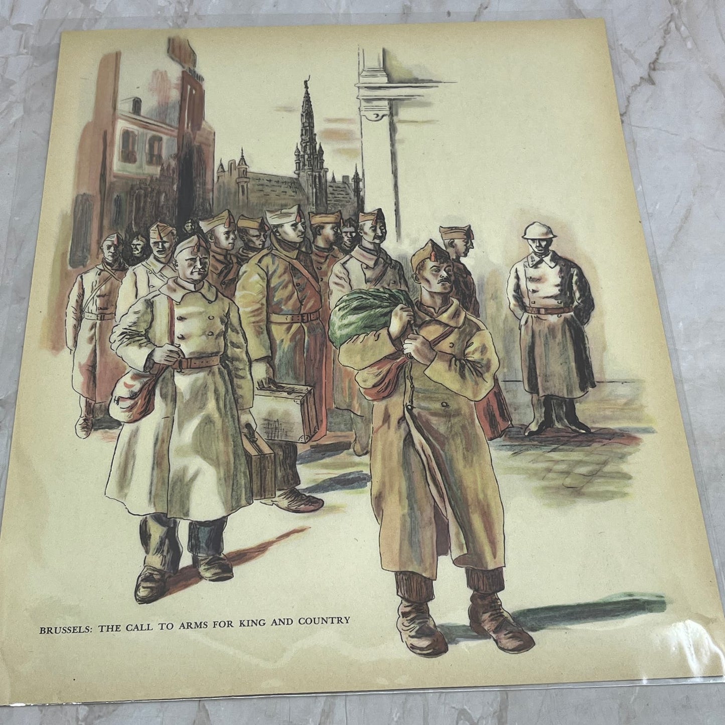 1941 WWII Print Brussels Call to Arms for King Zdzislaw Czermanski FL6-9