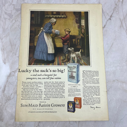 Sun-Maid Raisins Lucky the Sack's So Big 10x13 Magazine Advertisement FL6-7