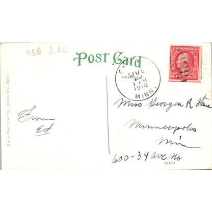 1918 Naeve Hospital Albert Lea Minnesota Vintage Postcard PD1