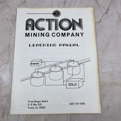 1984 Action Mining Company Leaching Manual Crow Canyon Ranch Trona CA M11