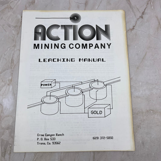 1984 Action Mining Company Leaching Manual Crow Canyon Ranch Trona CA M11