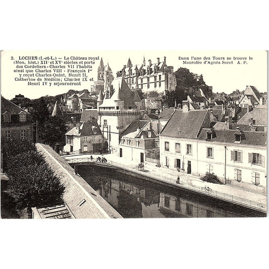 Loches Le Château Royal Dans L'Une Des Tours Se Trouve Antique Postcard PE10