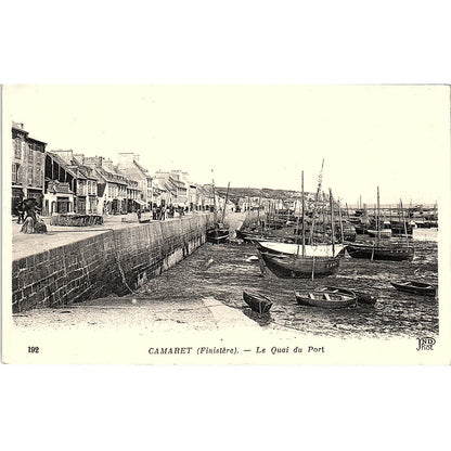 Camaret Finistère Le Quai Du Port French Antique Postcard PE10