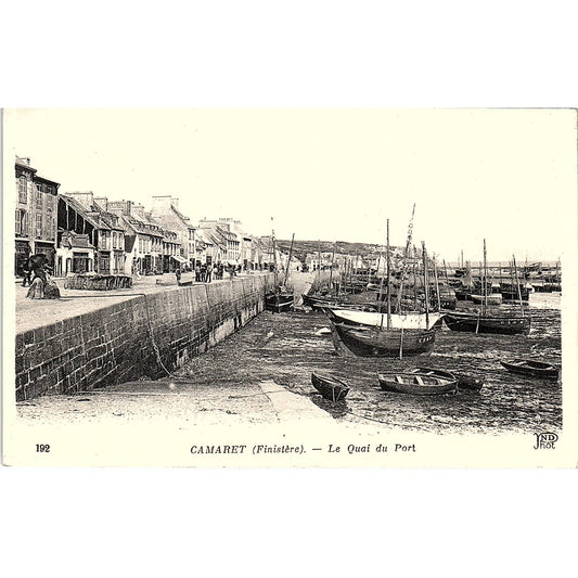 Camaret Finistère Le Quai Du Port French Antique Postcard PE10