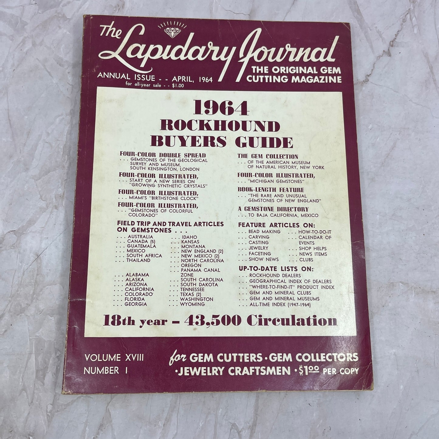 18th Year Rockhound Buyers Guide - Lapidary Journal Magazine - Apr 1964 M23