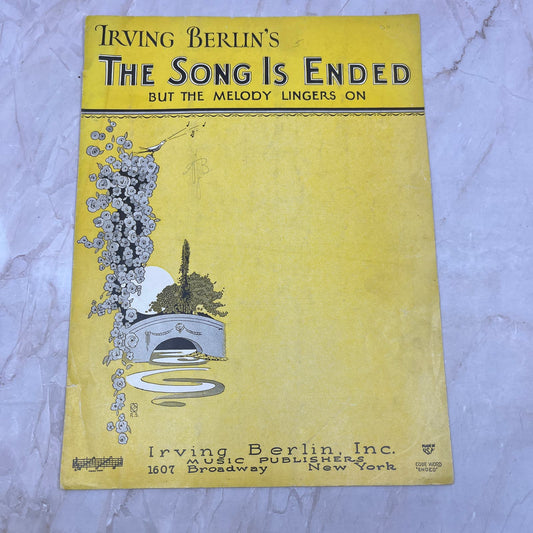 1927 Irving Berlin's The Song Is Ended Sheet Music TI8-S7