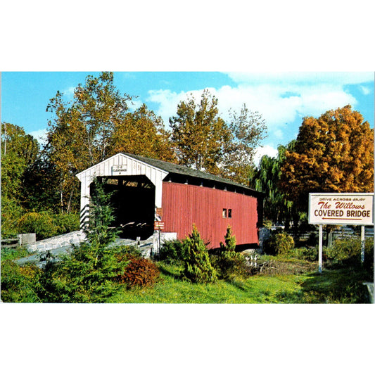 Williams Covered Bridge Lancaster PA Vintage Covered Bridge Postcard PD1