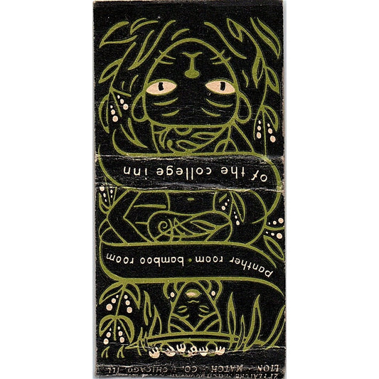 The College Inn Bamboo Room Panther Room Vintage Matchbook Cover SF3-Y4