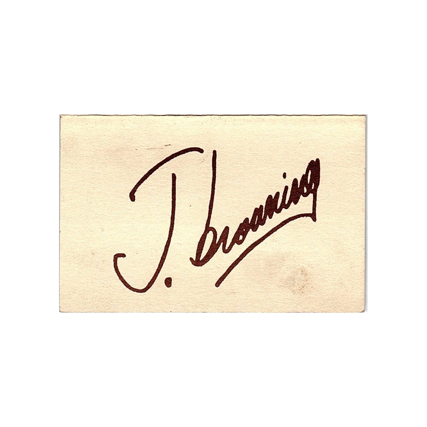 J. Browning Floral Arts Ken Heflin Jim Browning Houston Vtg Business Card ML1-6