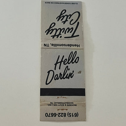 Twitty City Hendersonville TN Hello Darlin Vintage Matchbook Cover TB6-MB2-4