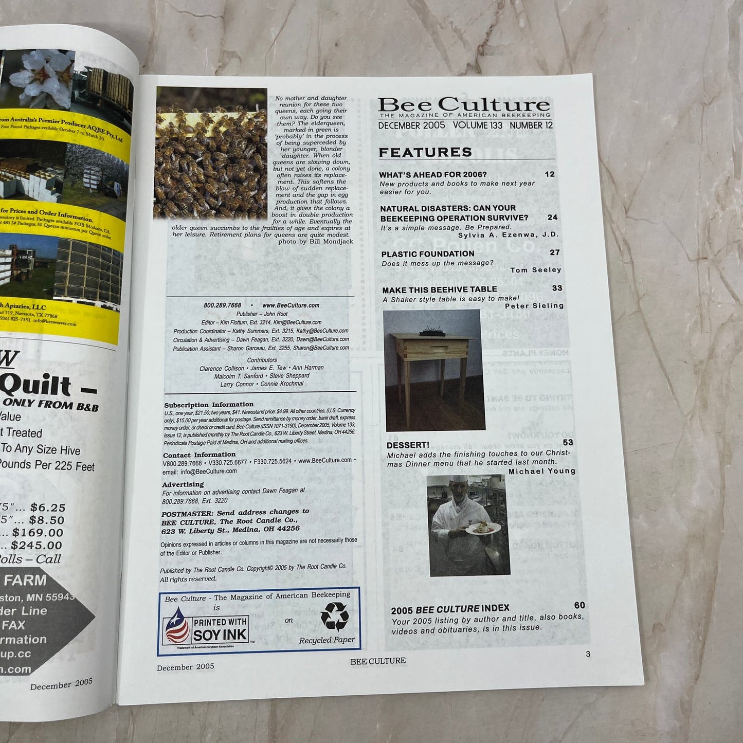 2005 Dec - Bee Culture Magazine - Bees Beekeeping Honey M9