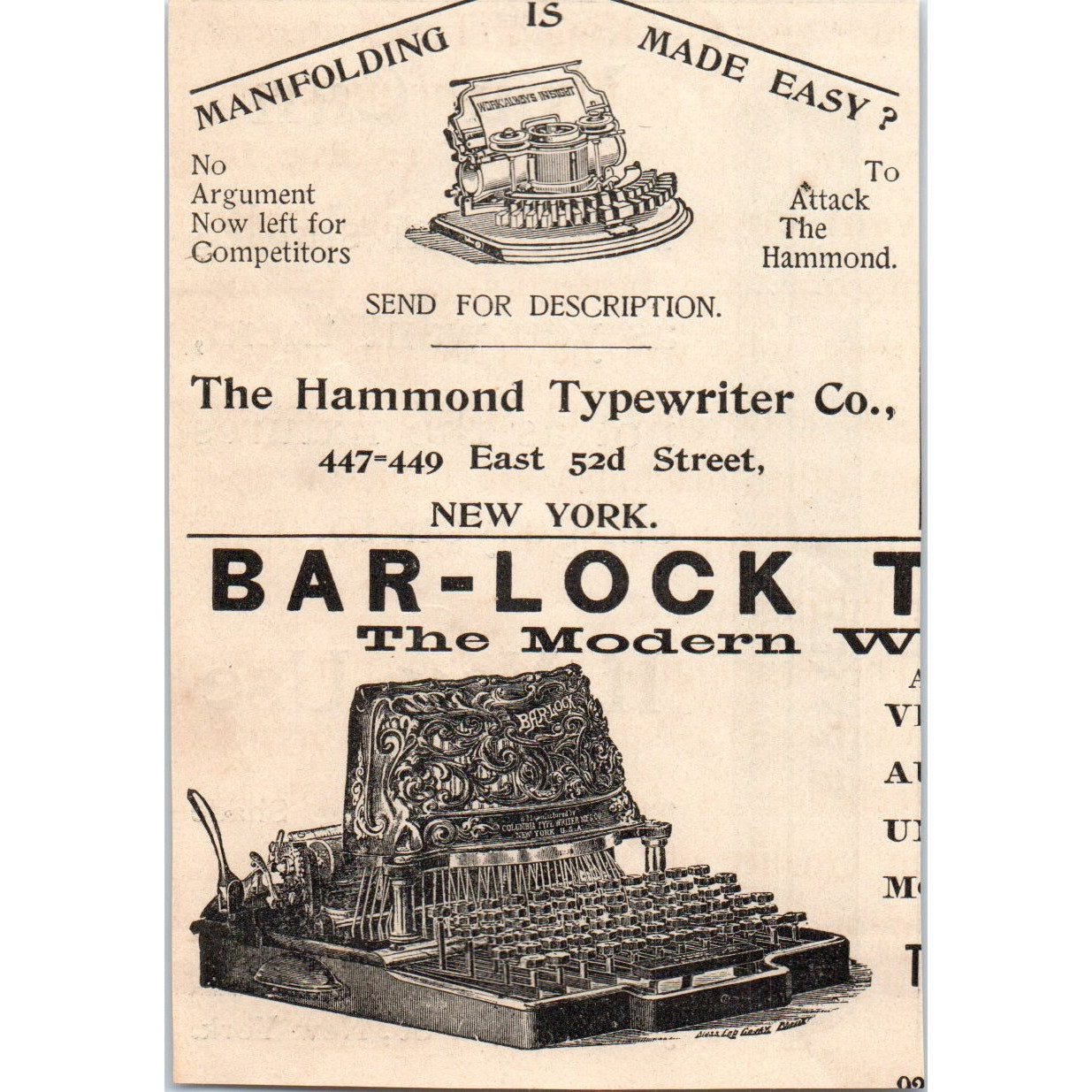 Nevius & Haviland Efficient Spring Shade Rollers NY 1892 Magazine Ad AK6-M1