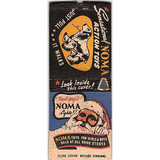 Noma Lights and Action Toys Santa Christmas Vintage Matchbook Cover SC7-Y9