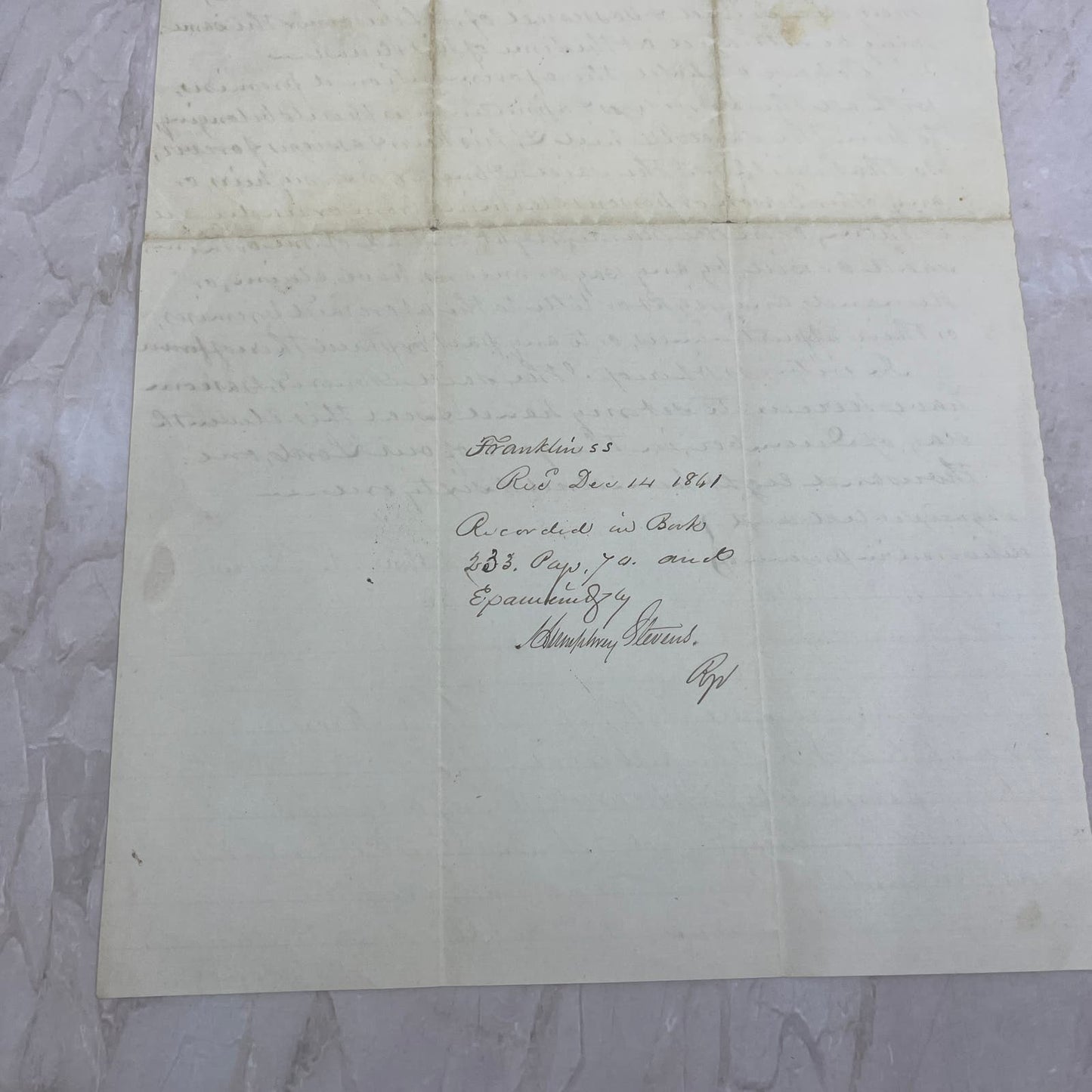 1861 Handwritten Loan Contract Abner N. Bascom Ezekiel Bascom Massachusetts AE6